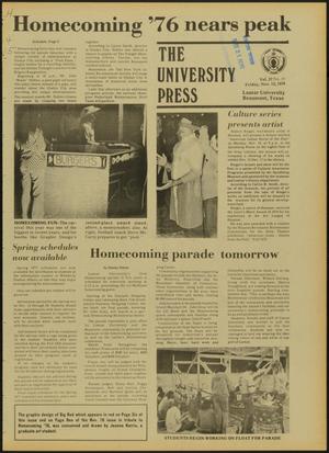 The University Press (Beaumont, Tex.), Vol. 27, No. 19, Ed. 1 Friday, November 12, 1976