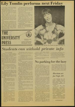 The University Press (Beaumont, Tex.), Vol. 9, No. 12, Ed. 1 Friday, September 12, 1975