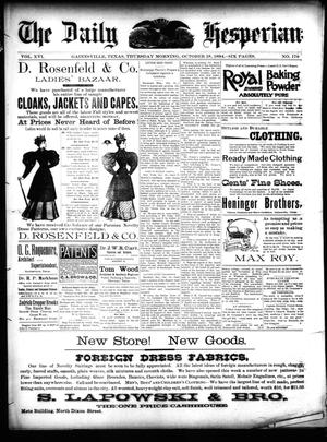 The Daily Hesperian (Gainesville, Tex.), Vol. 16, No. 179, Ed. 1 Thursday, October 18, 1894