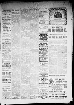 Denton County Record and Chronicle. (Denton, Tex.), Ed. 1 Thursday, October 5, 1899
