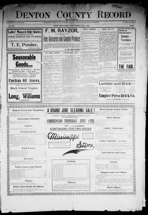 Denton County Record and Chronicle. (Denton, Tex.), Vol. 17, No. 45, Ed. 1 Thursday, June 15, 1899