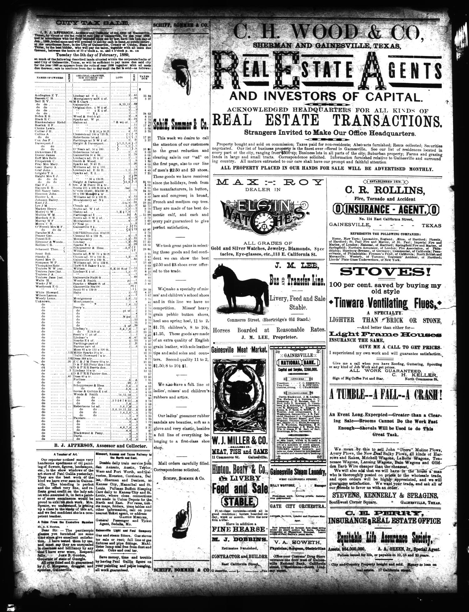 Gainesville Daily Hesperian. (Gainesville, Tex.), Vol. 10, No. 42, Ed. 1 Friday, January 18, 1889
                                                
                                                    [Sequence #]: 4 of 4
                                                