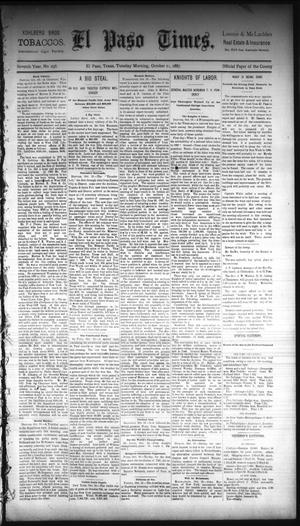 El Paso Times. (El Paso, Tex.), Vol. Seventh Year, No. 238, Ed. 1 Tuesday, October 11, 1887