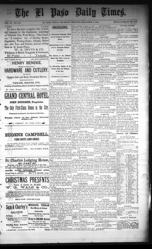 The El Paso Daily Times. (El Paso, Tex.), Vol. 3, No. 231, Ed. 1 Thursday, December 4, 1884