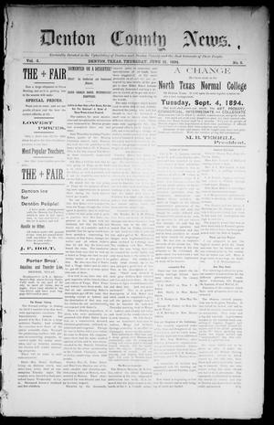 Denton County News. (Denton, Tex.), Vol. 3, No. 8, Ed. 1 Thursday, June 21, 1894