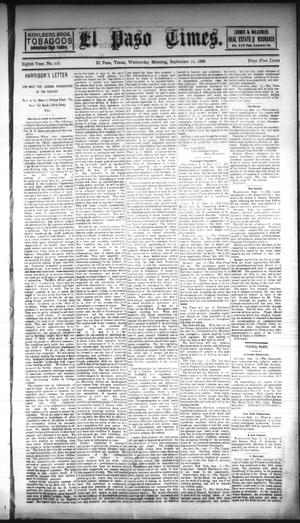 El Paso Times. (El Paso, Tex.), Vol. EIGHTH YEAR, No. 218, Ed. 1 Wednesday, September 12, 1888