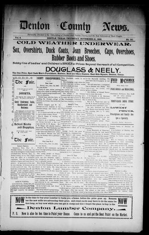 Denton County News. (Denton, Tex.), Vol. 4, No. 30, Ed. 1 Thursday, November 21, 1895
