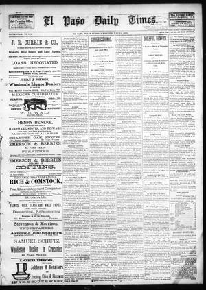 El Paso Daily Times. (El Paso, Tex.), Vol. SIXTH YEAR, No. 111, Ed. 1 Tuesday, May 11, 1886