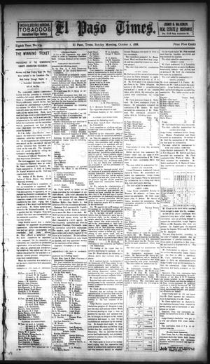 El Paso Times. (El Paso, Tex.), Vol. EIGHTH YEAR, No. 239, Ed. 1 Sunday, October 7, 1888