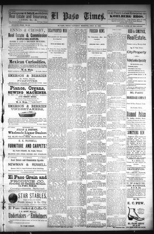 El Paso Times. (El Paso, Tex.), Vol. Seventh Year, No. 99, Ed. 1 Saturday, April 30, 1887