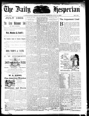 The Daily Hesperian (Gainesville, Tex.), Vol. 13, No. 175, Ed. 1 Saturday, July 2, 1892