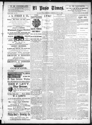 El Paso Times. (El Paso, Tex.), Vol. SIXTH YEAR, No. 172, Ed. 1 Wednesday, July 21, 1886