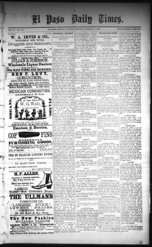 El Paso Daily Times. (El Paso, Tex.), Vol. 4, No. 278, Ed. 1 Tuesday, March 10, 1885