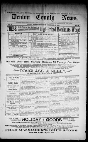 Denton County News. (Denton, Tex.), Vol. 4, No. 34, Ed. 1 Thursday, December 19, 1895