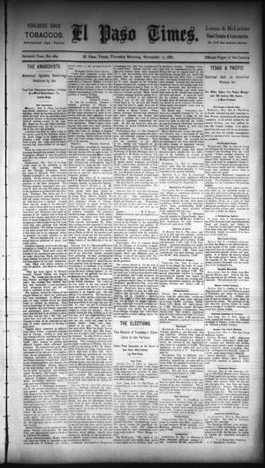 El Paso Times. (El Paso, Tex.), Vol. Seventh Year, No. 264, Ed. 1 Thursday, November 10, 1887