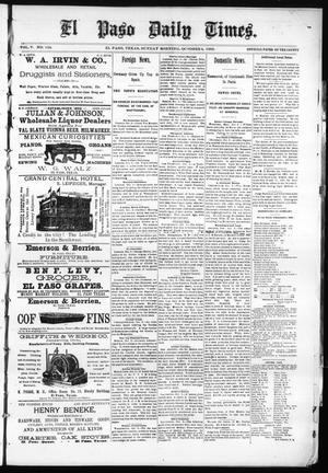 El Paso Daily Times. (El Paso, Tex.), Vol. 5, No. 134, Ed. 1 Sunday, October 4, 1885