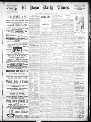 El Paso Daily Times. (El Paso, Tex.), Vol. SIXTH YEAR, No. 122, Ed. 1 Sunday, May 23, 1886