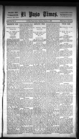 El Paso Times. (El Paso, Tex.), Vol. Eighth Year, No. 37, Ed. 1 Sunday, February 12, 1888