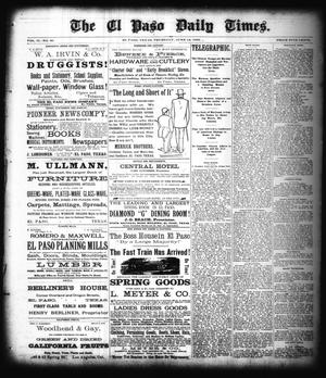 The El Paso Daily Times. (El Paso, Tex.), Vol. 2, No. 90, Ed. 1 Thursday, June 14, 1883