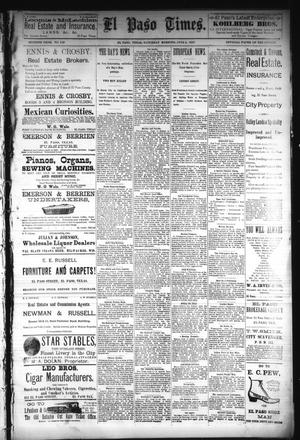 El Paso Times. (El Paso, Tex.), Vol. Seventh Year, No. 129, Ed. 1 Saturday, June 4, 1887