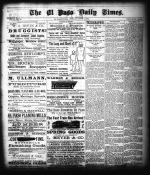 The El Paso Daily Times. (El Paso, Tex.), Vol. 2, No. 82, Ed. 1 Tuesday, June 5, 1883