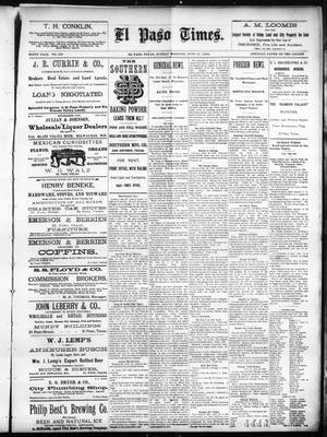 El Paso Times. (El Paso, Tex.), Vol. SIXTH YEAR, No. 152, Ed. 1 Sunday, June 27, 1886