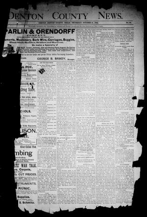 Denton County News. (Denton, Tex.), Vol. 1, No. 24, Ed. 1 Thursday, October 13, 1892