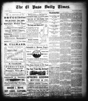 The El Paso Daily Times. (El Paso, Tex.), Vol. 2, No. 51, Ed. 1 Sunday, April 29, 1883
