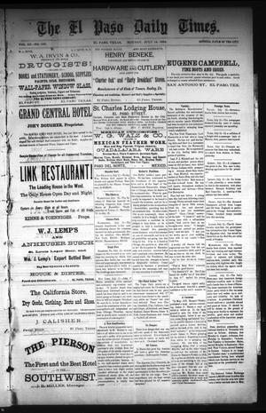 The El Paso Daily Times. (El Paso, Tex.), Vol. 3, No. 108, Ed. 1 Monday, July 14, 1884