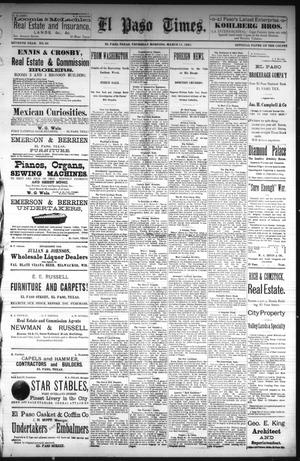 El Paso Times. (El Paso, Tex.), Vol. Seventh Year, No. 63, Ed. 1 Thursday, March 17, 1887