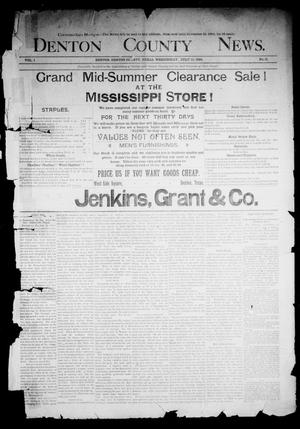 Denton County News. (Denton, Tex.), Vol. 1, No. 11, Ed. 1 Wednesday, July 13, 1892