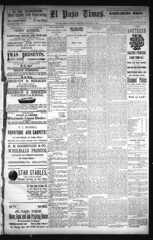 El Paso Times. (El Paso, Tex.), Vol. Seventh Year, No. 7, Ed. 1 Sunday, January 9, 1887
