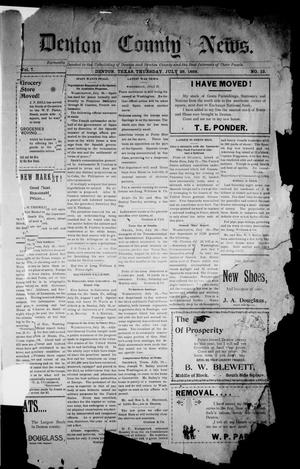 Denton County News. (Denton, Tex.), Vol. 7, No. 13, Ed. 1 Thursday, July 28, 1898