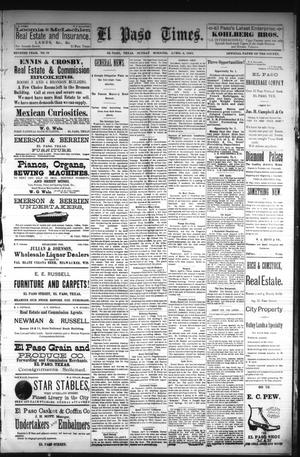 Primary view of object titled 'El Paso Times. (El Paso, Tex.), Vol. Seventh Year, No. 78, Ed. 1 Sunday, April 3, 1887'.