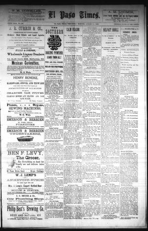 El Paso Times. (El Paso, Tex.), Vol. Sixth Year, No. 190, Ed. 1 Wednesday, August 11, 1886
