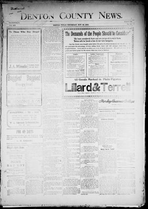 Primary view of object titled 'Denton County News. (Denton, Tex.), Vol. 12, No. 33, Ed. 1 Thursday, November 26, 1903'.