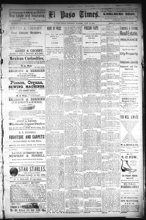 El Paso Times. (El Paso, Tex.), Vol. Seventh Year, No. 141, Ed. 1 Saturday, June 18, 1887