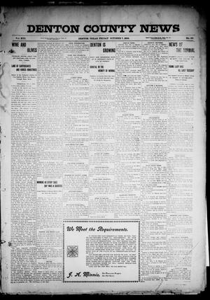Primary view of object titled 'Denton County News (Denton, Tex.), Vol. 13, No. 50, Ed. 1 Friday, October 7, 1904'.