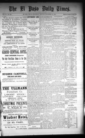 The El Paso Daily Times. (El Paso, Tex.), Vol. 3, No. 236, Ed. 1 Wednesday, December 10, 1884