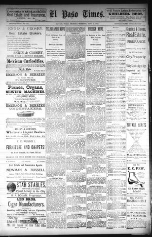 El Paso Times. (El Paso, Tex.), Vol. Seventh Year, No. 133, Ed. 1 Thursday, June 9, 1887