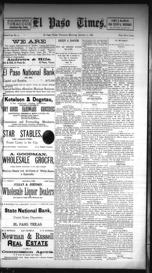 El Paso Times. (El Paso, Tex.), Vol. NINTH YEAR, No. 2, Ed. 1 Thursday, January 3, 1889