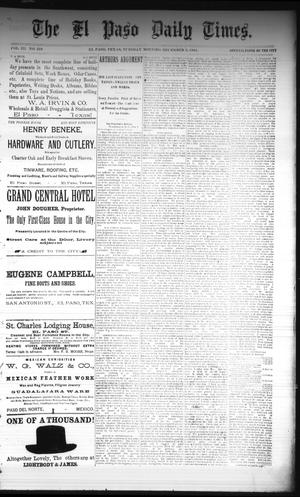The El Paso Daily Times. (El Paso, Tex.), Vol. 3, No. 229, Ed. 1 Tuesday, December 2, 1884