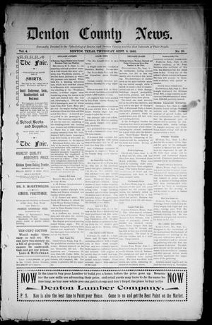 Denton County News. (Denton, Tex.), Vol. 4, No. 19, Ed. 1 Thursday, September 5, 1895