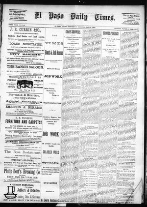 El Paso Daily Times. (El Paso, Tex.), Vol. SIXTH YEAR, No. 118, Ed. 1 Wednesday, May 19, 1886