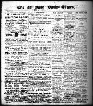 The El Paso Daily Times. (El Paso, Tex.), Vol. 2, No. 220, Ed. 1 Sunday, November 18, 1883