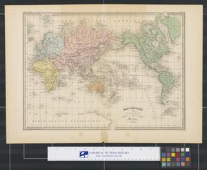 Primary view of object titled 'Mappemonde suivant la projection de Mercator'.
