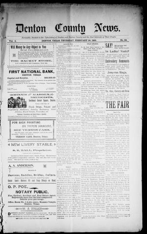 Denton County News. (Denton, Tex.), Vol. 3, No. 44, Ed. 1 Thursday, February 28, 1895