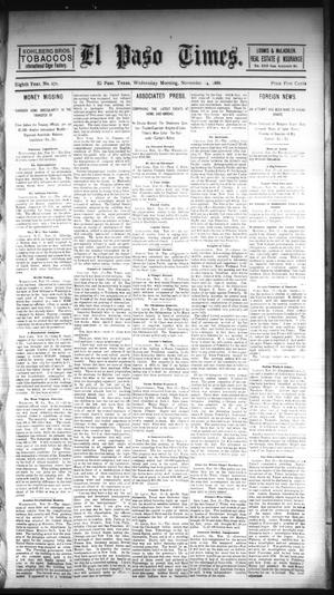 El Paso Times. (El Paso, Tex.), Vol. EIGHTH YEAR, No. 271, Ed. 1 Wednesday, November 14, 1888