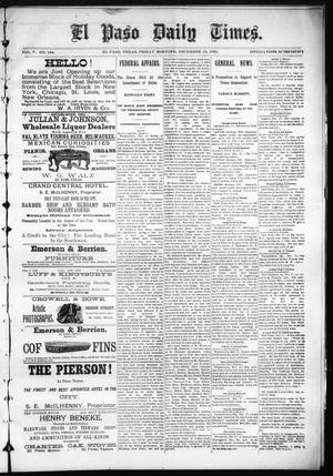 El Paso Daily Times. (El Paso, Tex.), Vol. 5, No. 194, Ed. 1 Friday, December 18, 1885