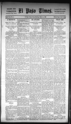 El Paso Times. (El Paso, Tex.), Vol. Eighth Year, No. 77, Ed. 1 Friday, March 30, 1888